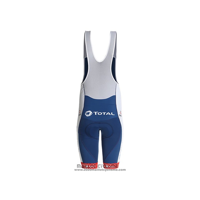 2021 Maillot Cyclisme Direct Energie Bleu Rouge Blanc Manches Courtes et Cuissard
